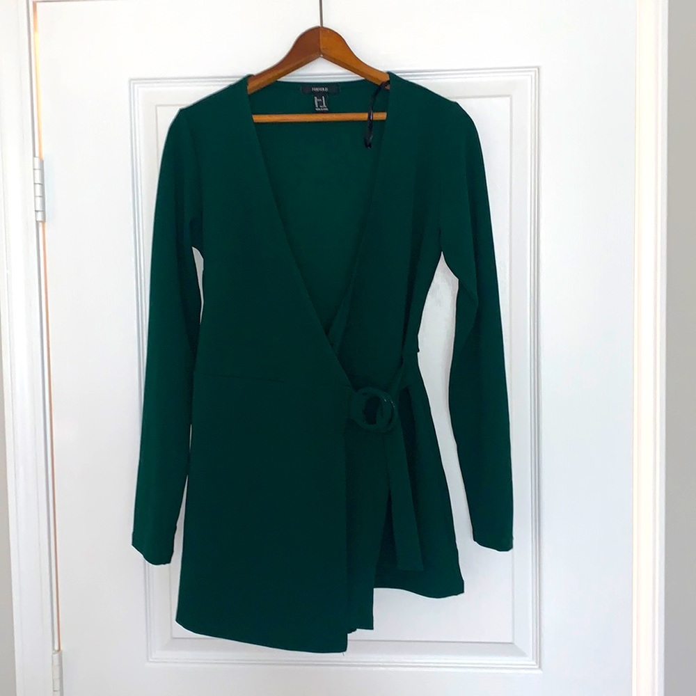 Forever21 Emerald/Forrest Green Romper